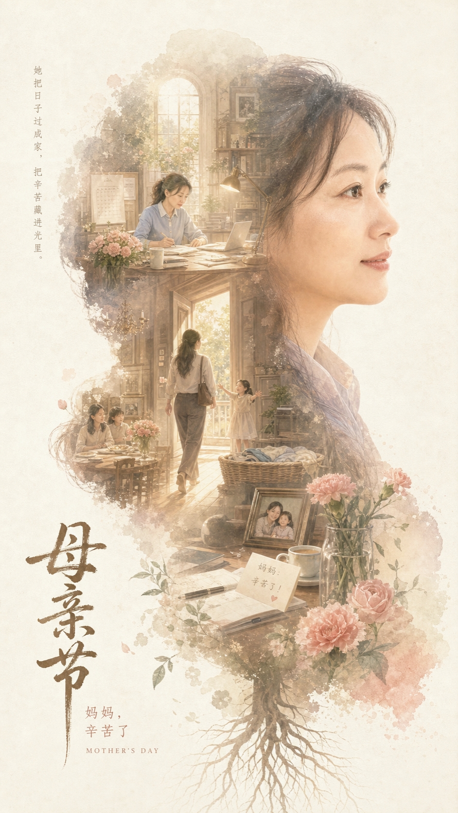 母亲节妈妈辛苦了海报